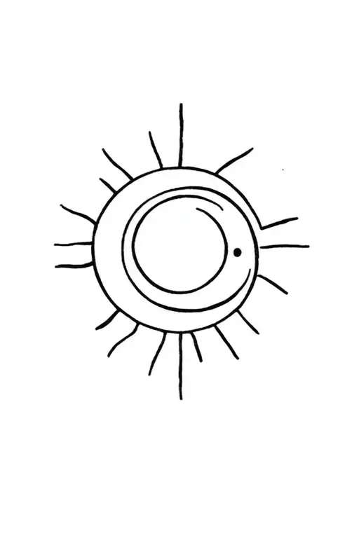 🔥 Phoenix,🖤 Semicolon,🌙 Crescent Moon sun surrounded tattoo design idea