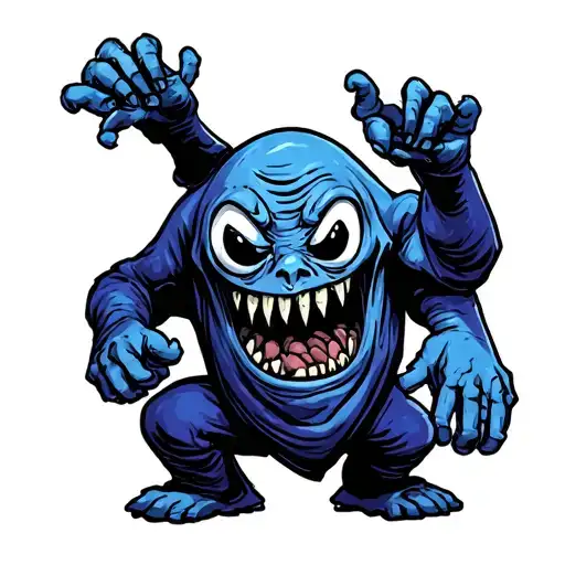 korg kicking Casper the ghost tattoo design idea