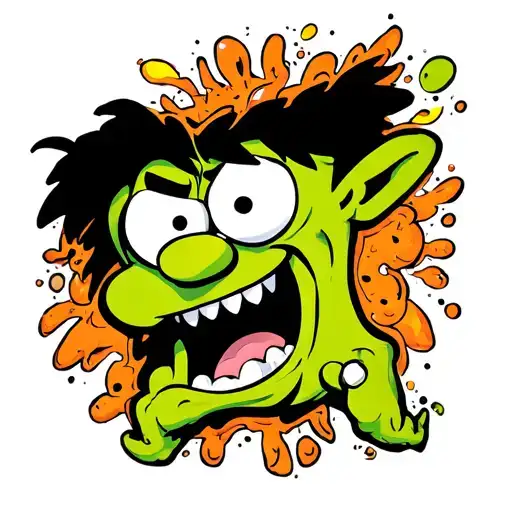 Fred Flintstone stoner psychedelics tattoo design idea