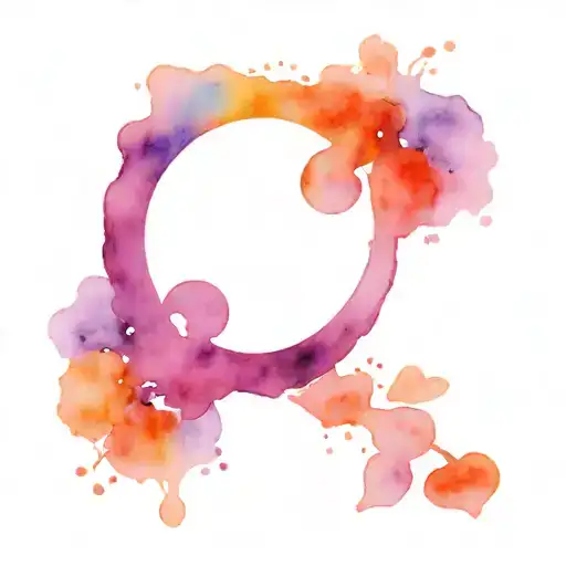 name Matthew with yin yang purple and blue hearts tattoo design idea