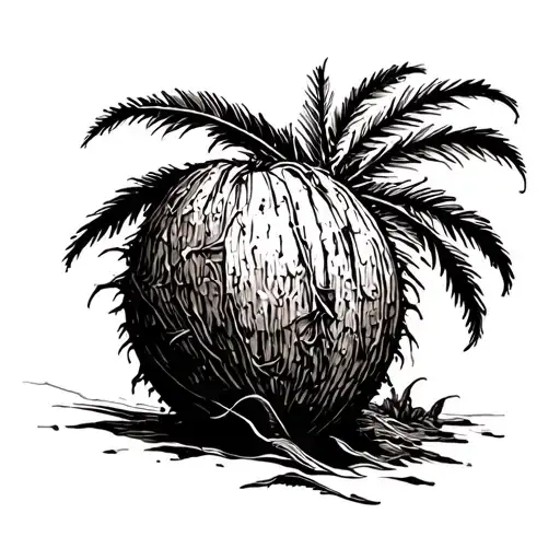 Coconut tree tattoo design idea