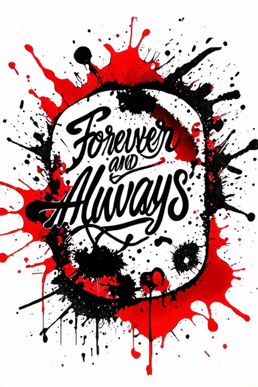 forever and always in fine line cursive writing  tattoo design idea
