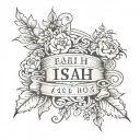 Isaiah 41:10 written across inside arm under eblow cress tattoo design idea