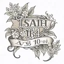 Isaiah 41:10 written across inside arm under eblow cress tattoo design idea