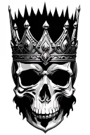 skull king crown tattoo design idea