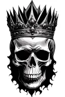 skull king crown tattoo design idea