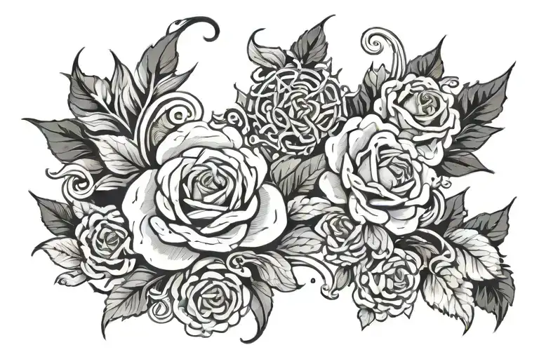 with pain comes strength  tattoo design idea