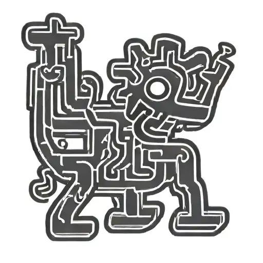 keith haring tattoo design idea