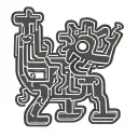 keith haring tattoo design idea