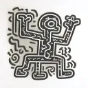 keith haring tattoo design idea