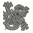 keith haring tattoo design idea