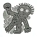 keith haring tattoo design idea