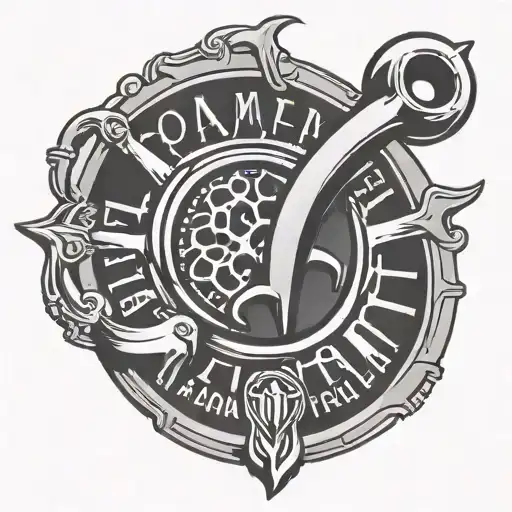 alfa romeo logo with gear shift tattoo design idea