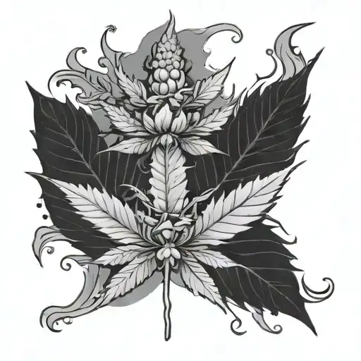 Cannabis tattoo design idea