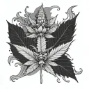 Cannabis tattoo design idea