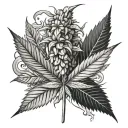 Cannabis tattoo design idea