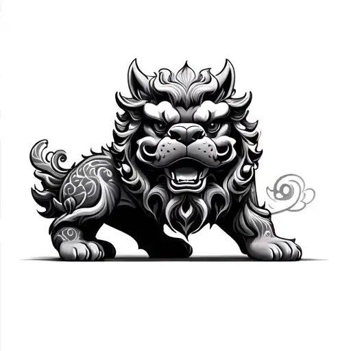Foo Dog tattoo design idea