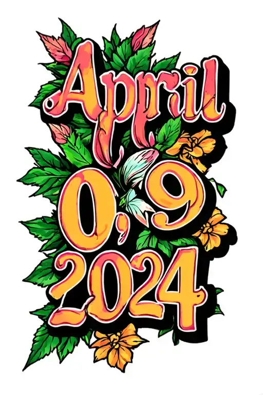 "April 09.2024" memorial tattoo tattoo design idea