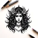 Devi tattoo design idea