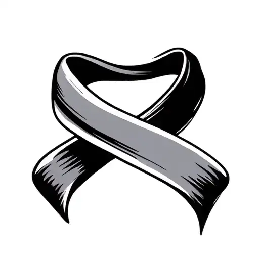 small colon cancer ribbon tattoo design idea