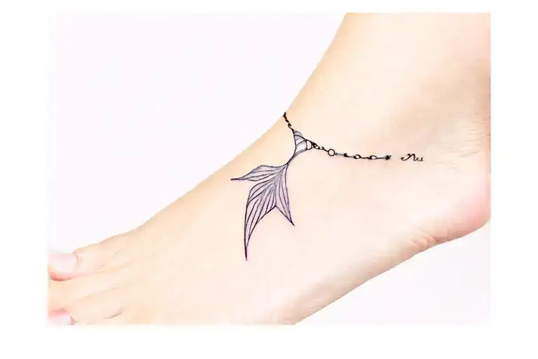 mermaid tail pisces anklet tattoo tattoo design idea