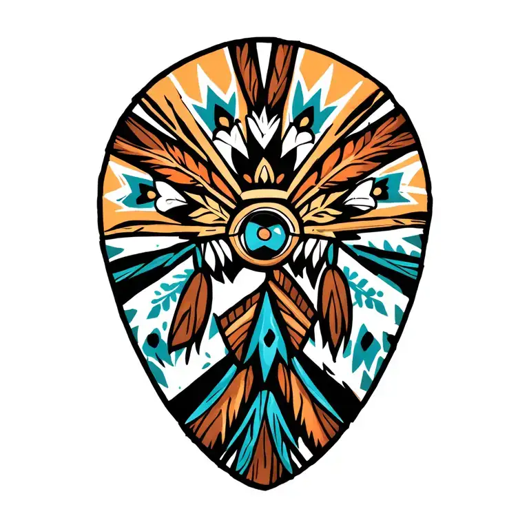 Easter Yaqui Tribe Flag tattoo design idea