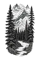 alaska forrest themed half sleeve tattoo design idea