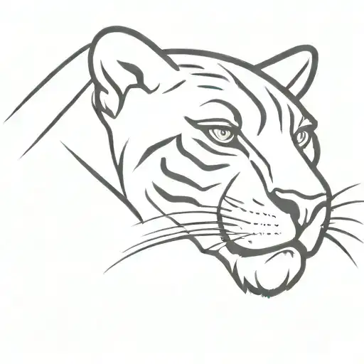 panther head tattoo design idea
