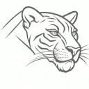 panther head tattoo design idea