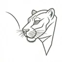 panther head tattoo design idea