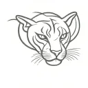 panther head tattoo design idea