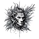 mose code ANJAN tattoo design idea