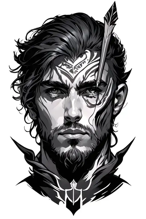 Ezra 11 05 24 with arrow tattoo design idea