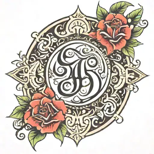 The combination of the symbol of the month of June and the lucky numbers of the month of June tattoo design idea