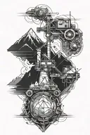 mining tattoo design idea