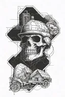 mining tattoo design idea