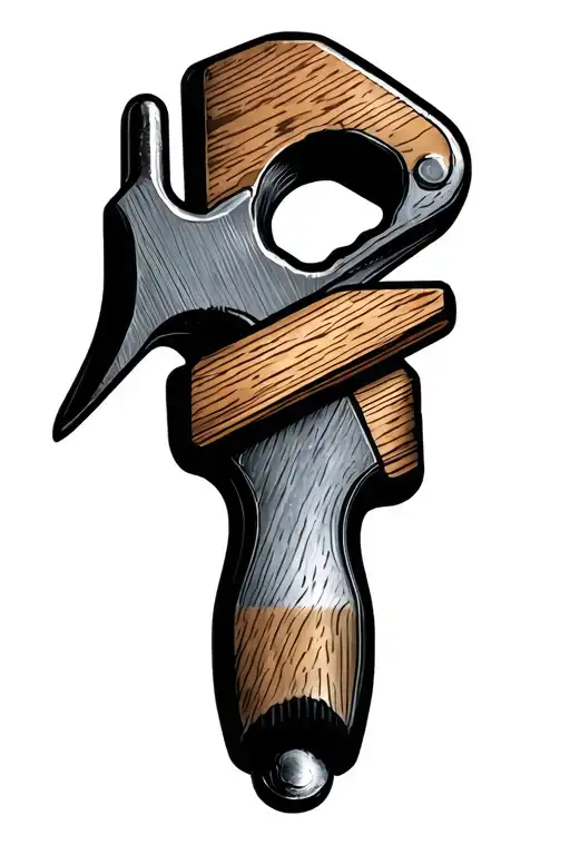 carpenter tools tattoo design idea