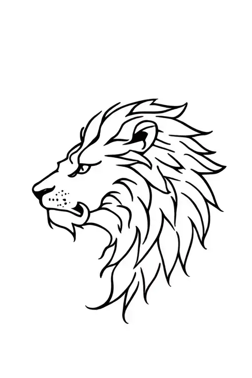 Scottish lion tattoo design idea