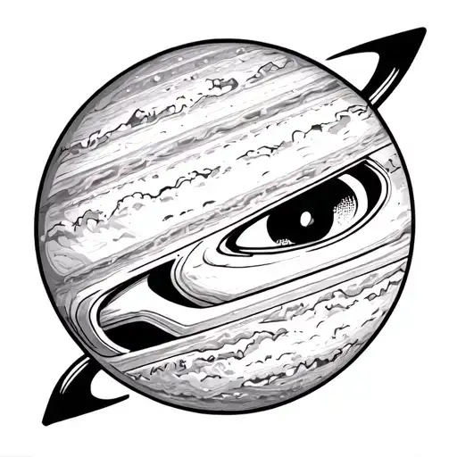 Jupiter and a superhero child tattoo design idea