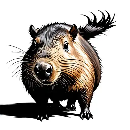 Capybara tattoo design idea