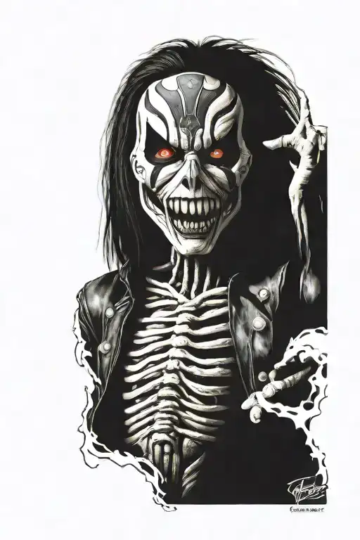 KISS Band, IRON MAIDEN Band, JUDAS PRIEST Band, GHOST Band, OZZY OSBOURN Band tattoo design idea