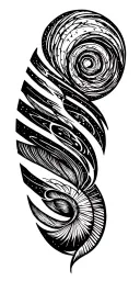 spiral merging, temple, rise, darkness, happiness, planet tattoo design idea