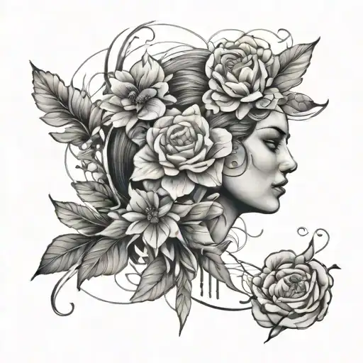 linear tattoo steps of life goes tattoo design idea