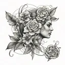 linear tattoo steps of life goes tattoo design idea