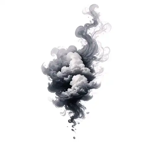 Filler Clouds and Smoke tattoo design idea