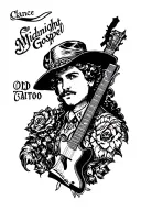 Clance from "midnight gospel" in old school design tattoo design idea