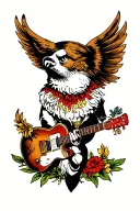 Clance from "midnight gospel" in old school design tattoo design idea
