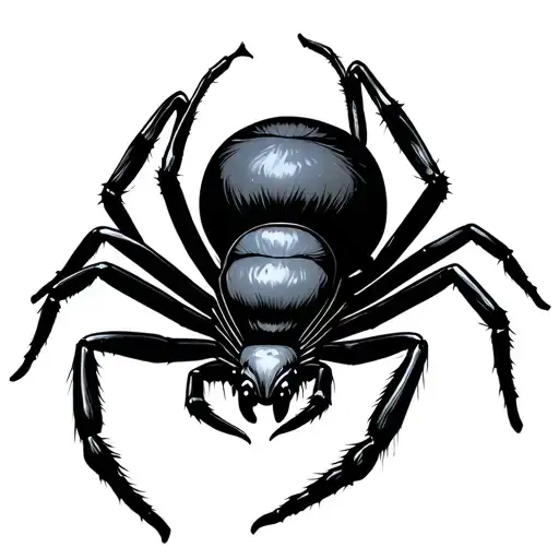 Black Widow Spider tattoo design idea