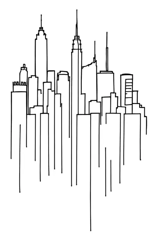 Philly Skyline tattoo design idea