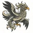 Simurgh tattoo design idea
